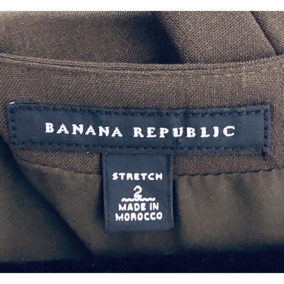 Banana Republic Womens Size 2 Brown Sleeveless Sheath Dress Wool Stretch Career - Picture 4 of 6